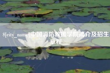 防城港中国消防救援学院简介及招生章程