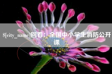 防城港回看：全国中小学生消防公开课