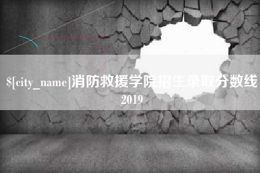 防城港消防救援学院招生录取分数线2019