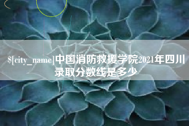 防城港中国消防救援学院2021年四川录取分数线是多少