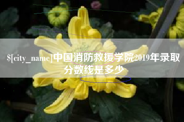 防城港中国消防救援学院2019年录取分数线是多少