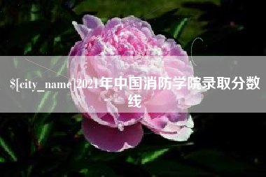 防城港2021年中国消防学院录取分数线