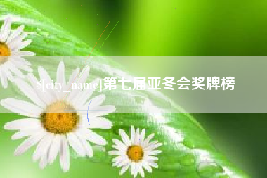 防城港第七届亚冬会奖牌榜