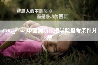 防城港中国消防救援学院报考条件分数