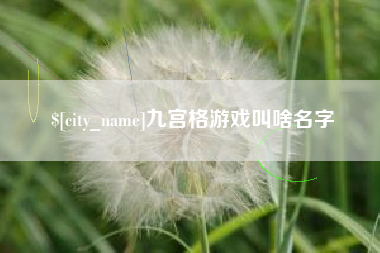 防城港九宫格游戏叫啥名字