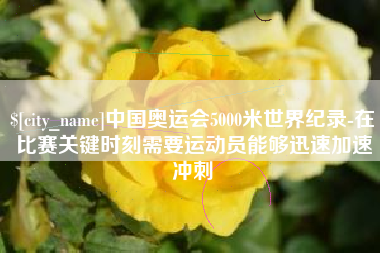 防城港中国奥运会5000米世界纪录-在比赛关键时刻需要运动员能够迅速加速冲刺