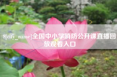 防城港全国中小学消防公开课直播回放观看入口