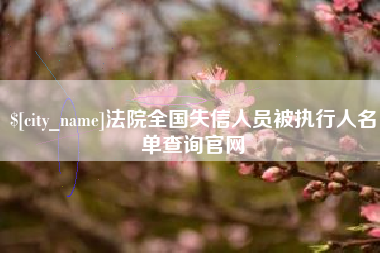 防城港法院全国失信人员被执行人名单查询官网