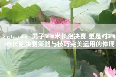 防城港男子5000米长跑决赛-更是对5000米长跑决赛策略与技巧完美运用的体现