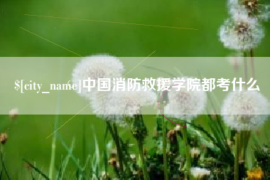 防城港中国消防救援学院都考什么