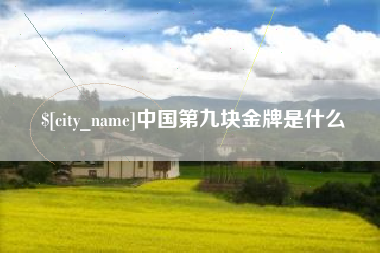 防城港中国第九块金牌是什么