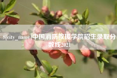 防城港中国消防救援学院招生录取分数线2021