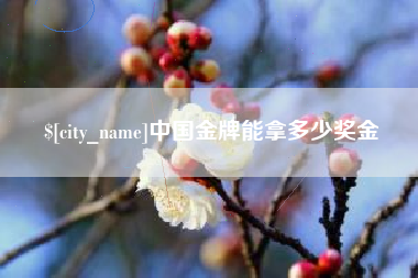 防城港中国金牌能拿多少奖金