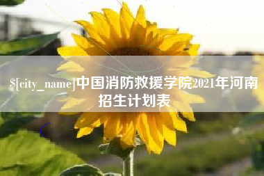 防城港中国消防救援学院2021年河南招生计划表