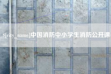 防城港中国消防中小学生消防公开课