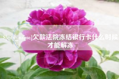 防城港欠款法院冻结银行卡什么时候才能解冻
