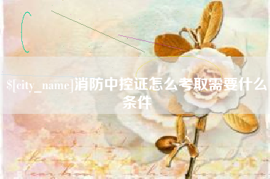 防城港消防中控证怎么考取需要什么条件