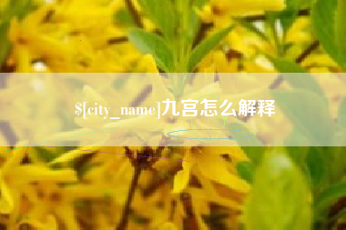 防城港九宫怎么解释