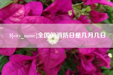 防城港全国的消防日是几月几日