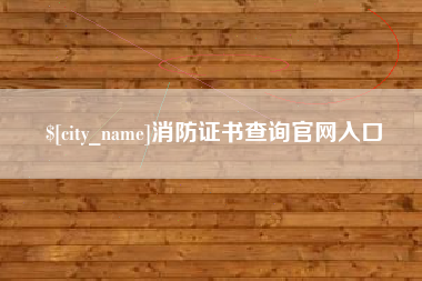 防城港消防证书查询官网入口