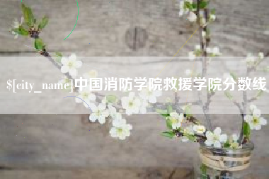 防城港中国消防学院救援学院分数线